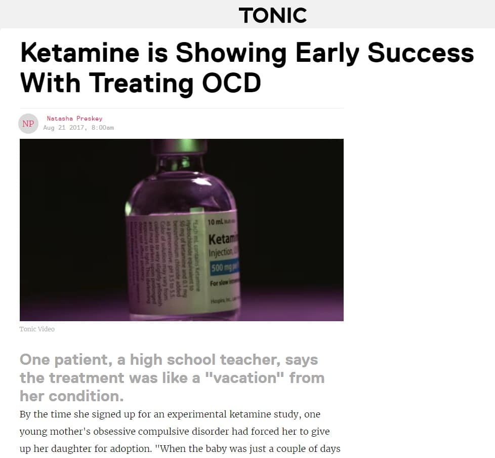 Ketamine IV Therapy can help to treat OCD